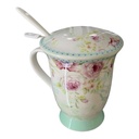 JARRO DE PORCELANA CON TAPA Y COLADOR