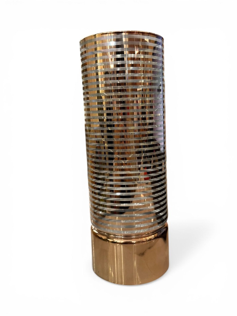 LAMPARA DE CRISTAL LED ORO ROSA 9X25CM