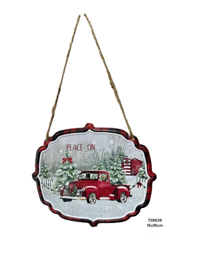 LETRERO METALICO COLGANTE NV. 5MOD 15X18CM