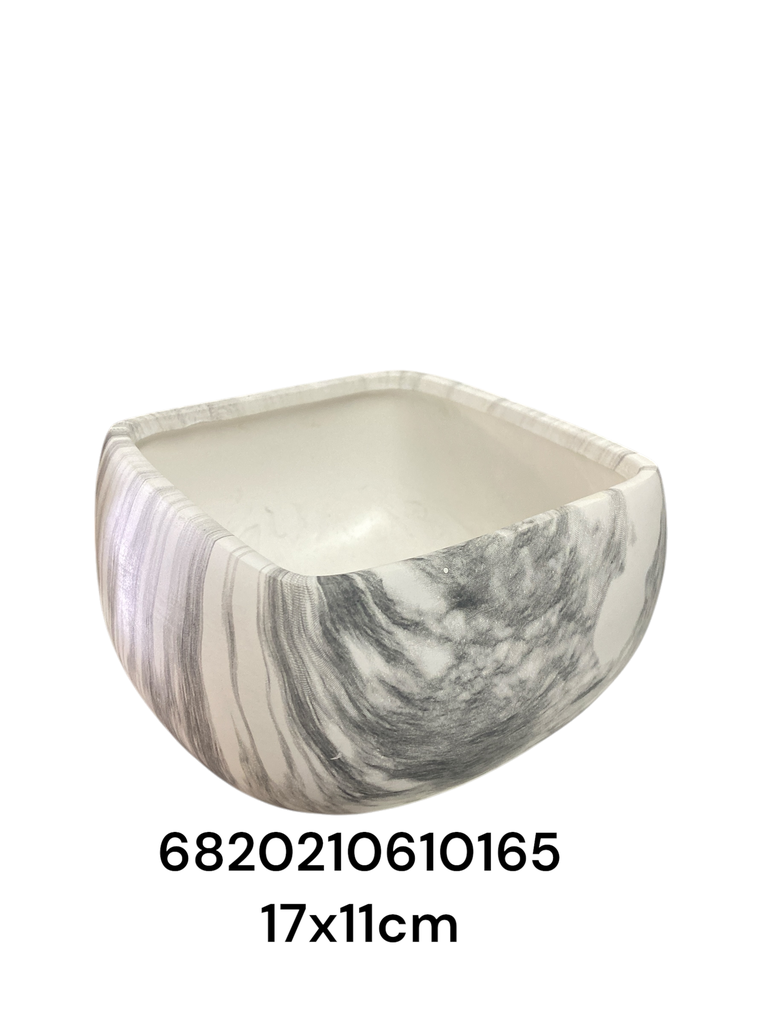MACETA CERAMICA MARMOLEADA 17X11CM