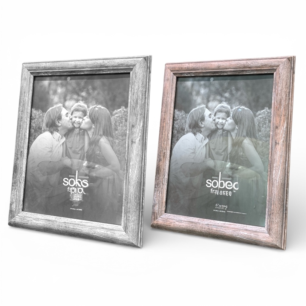 PORTARETRATO MADERA DOS TONOS 6X8