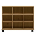 NICHO ORGANIZADOR MADERADO CON RUEDAS 108X84X33CM REF: 147894
