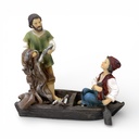 ALDEANOS PESCADORES EN BOTE 16CM