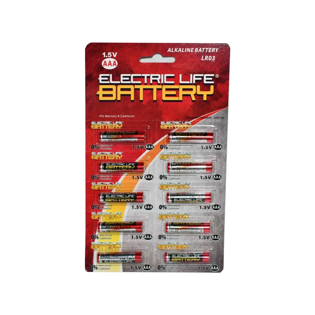 PILA ELECTRIC LIFE AAA ROJA X 10PZ LR03-BP1X10PZ(130MIN) C/U