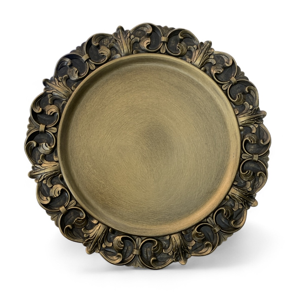 PLATO BASE BRONCE VINTAGE 36CM