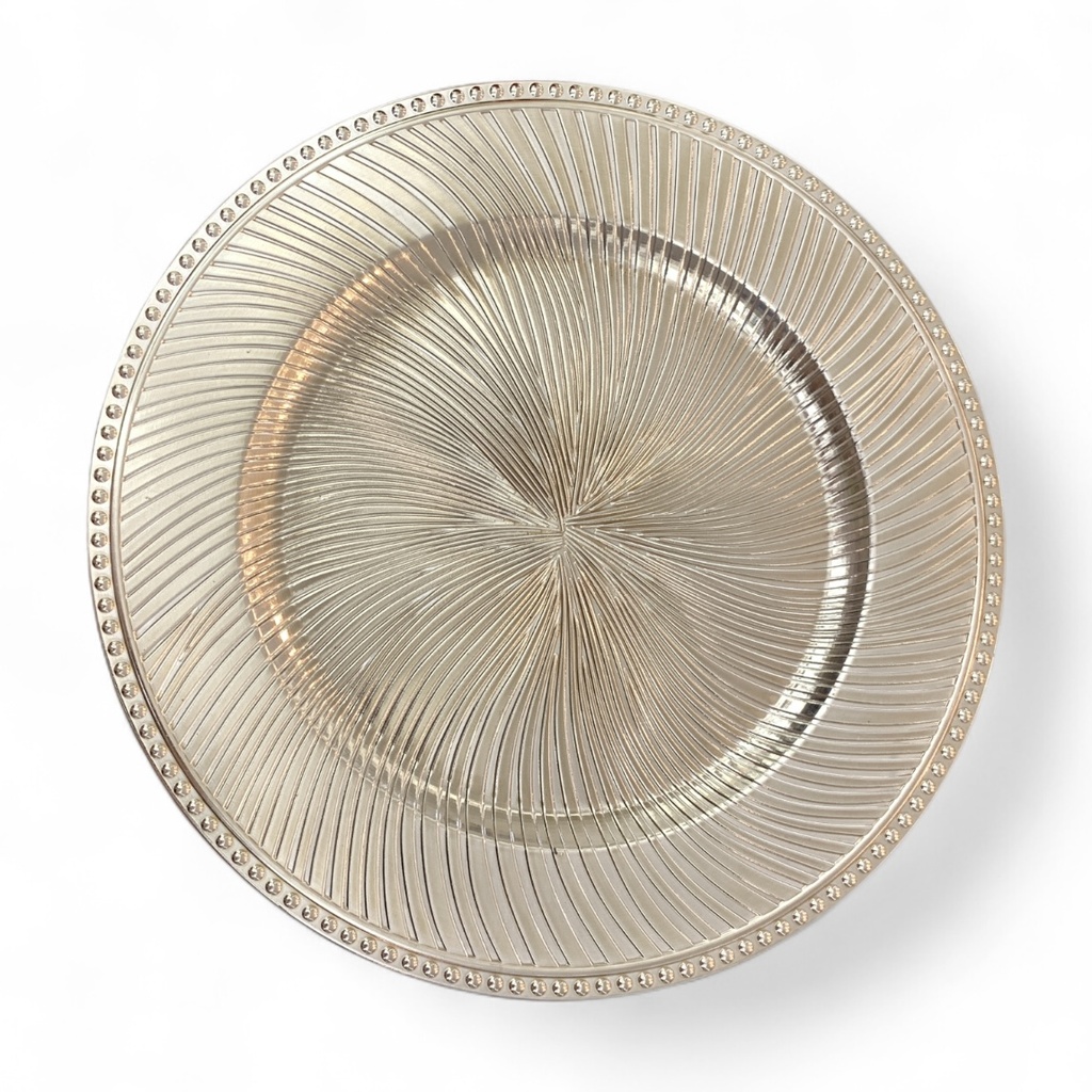PLATO BASE CHAMPAGNE 33CM