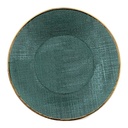 PLATO BASE DE CRISTAL VERDE TEXTURIZADO 33CM