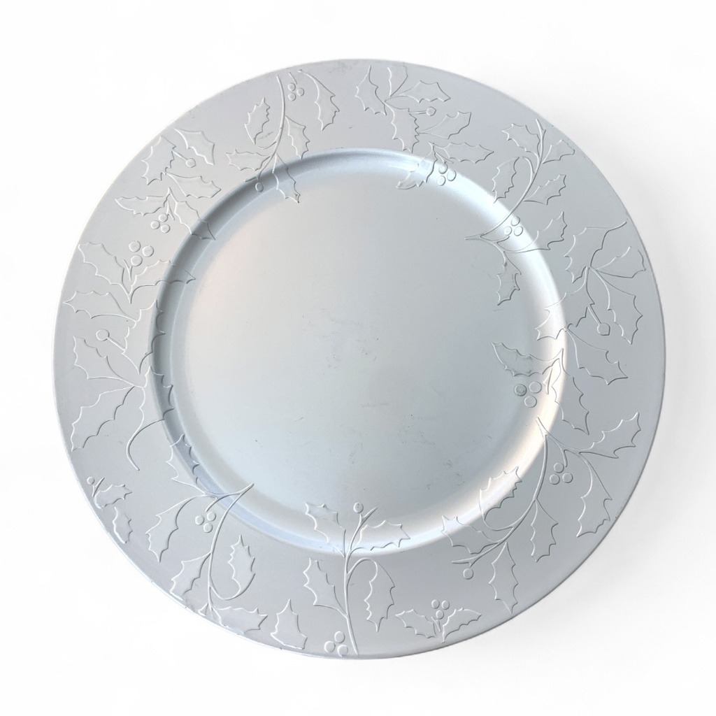 PLATO BASE PLATEADO REDONDO