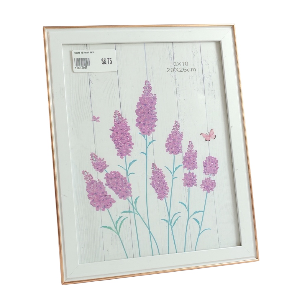 PORTARRETRATO BORDE ORO ROSA 20X25CM 8X10"