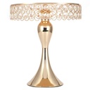 PORTA TORTA CRISTALES DORADO 41X27CM