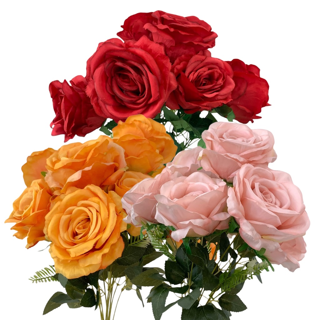 RAMO DE ROSAS 50CM 9ROSAS DE 11CM