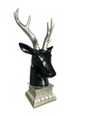 Cabeza de reno negro/plata 23.5X45.2cm