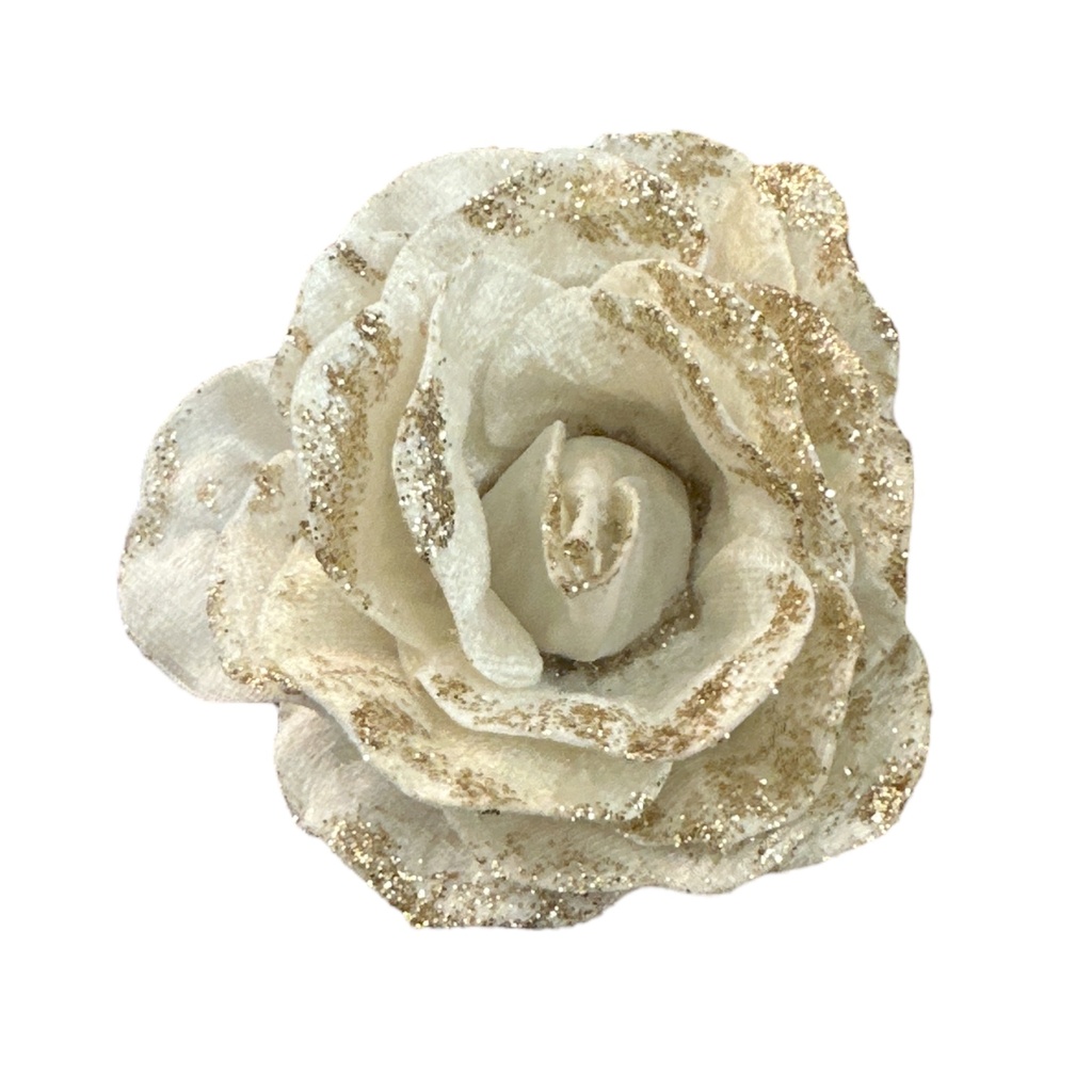 FLOR NAVIDEÑA ROSA BEIGE 12CM