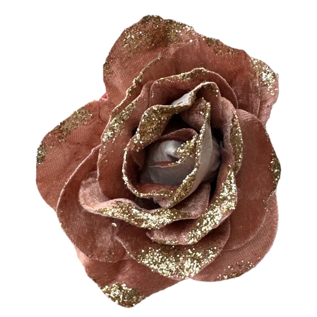 FLOR NAVIDEÑA ROSE GOLD 12CM