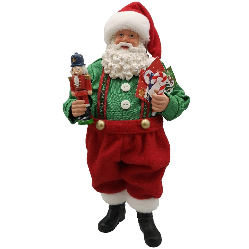 SANTA CON CASCANUEZ 28CM