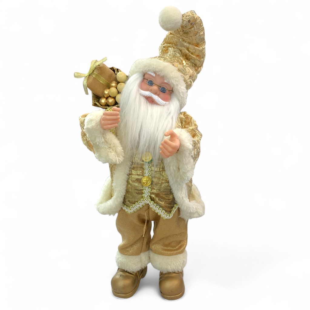 SANTA MUSICAL DORADO 45.5CM