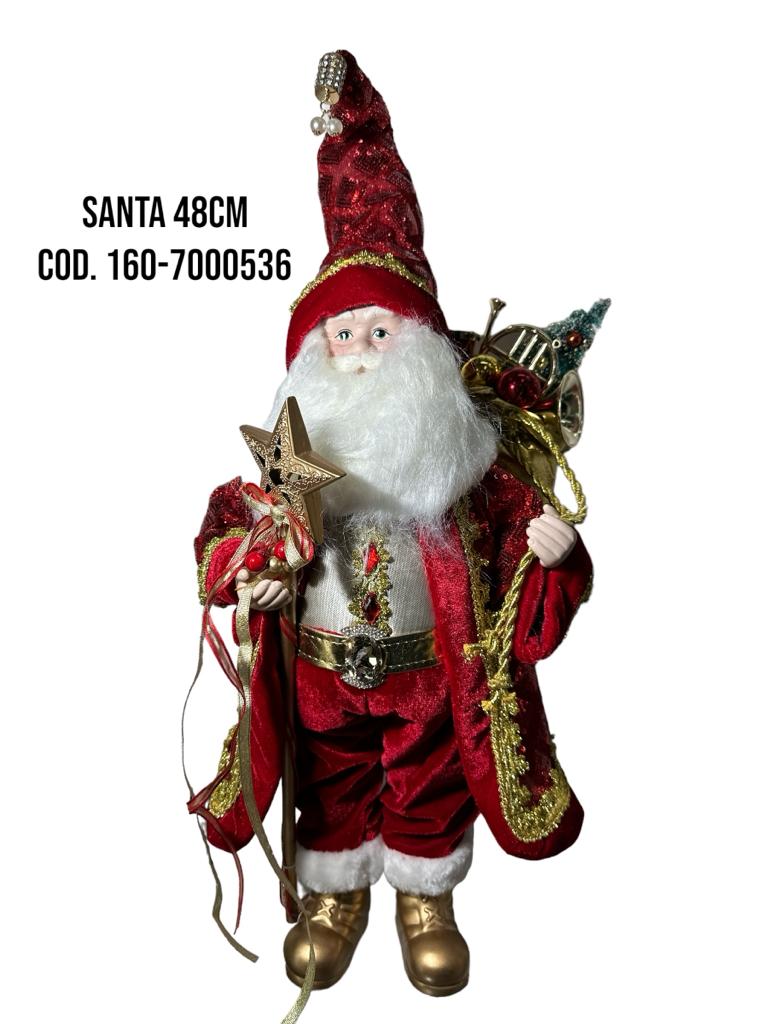 SANTA ROJO/DORADO  20X13X46CM