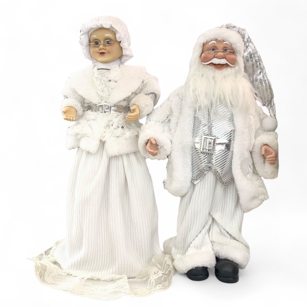 SANTA Y SRA. ANA TONO PLATA 46CM