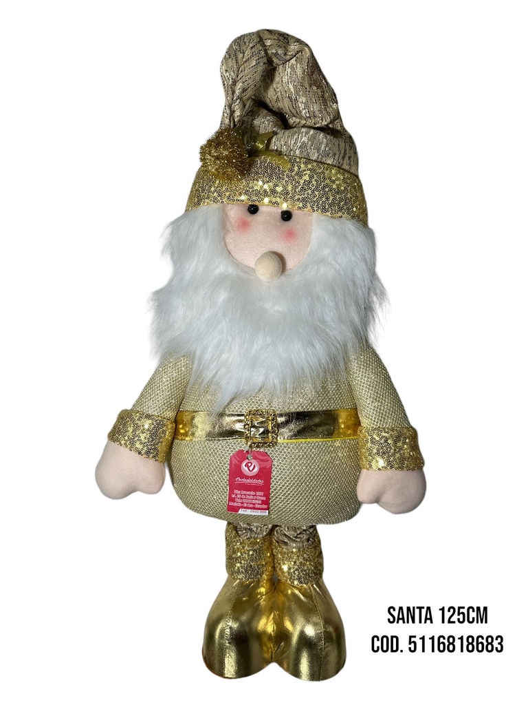 SANTA, H. NIEVE DORADOS PIERNAS LARGAS 100CM