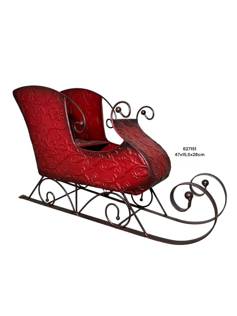 TRINEO METALICO ROJO REF:CF21016 47X15.5X28CM