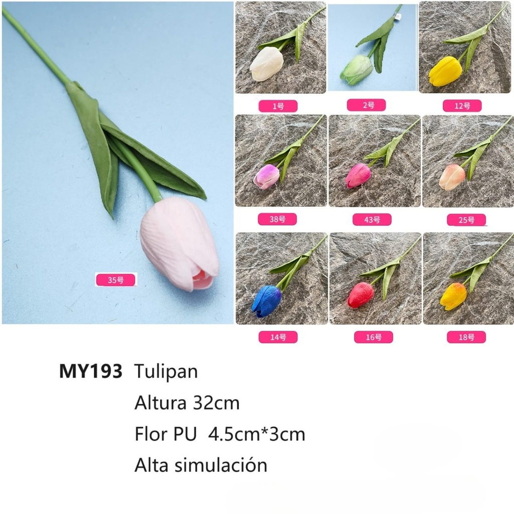 TULIPAN MINI 5CM FLOR, 28CM TALLO