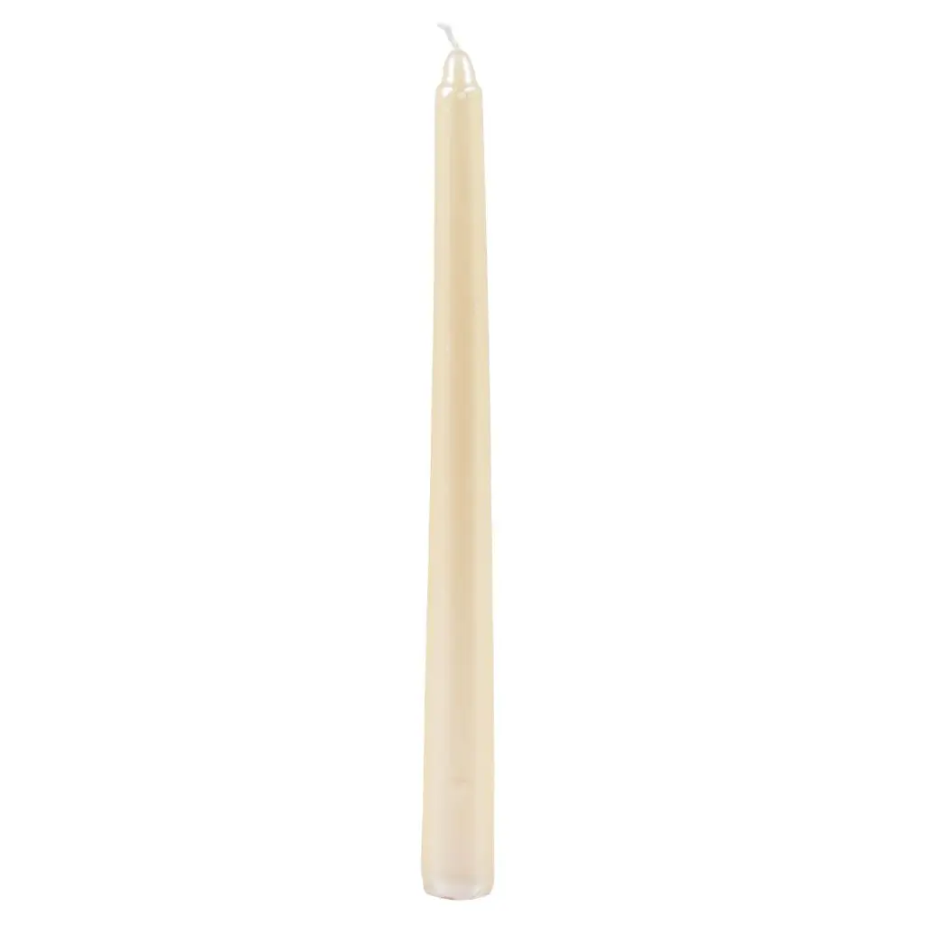 VELA BLANCA PERLADA C/U  ES23086 23CM