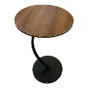 MESA METALICO MADERADO REDONDA 60X40CM