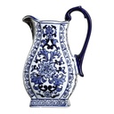 JARRA PLANA BLUE DECOR JAPANESE CERAMICA AZUL 25X15CM - PT71-017