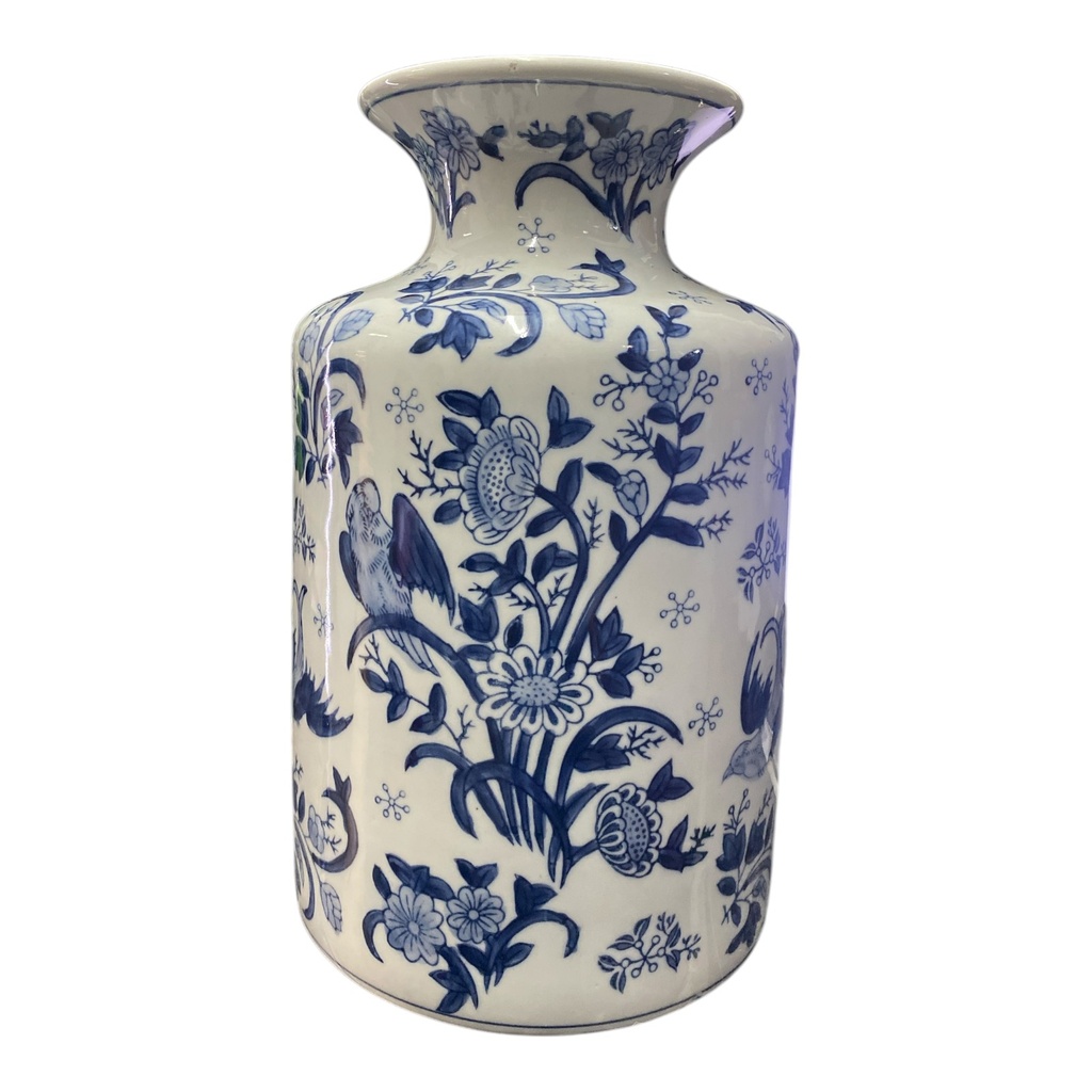 PT71-014 FLORERO CERAMICA AZUL 32X19CM