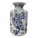 PT71-014 FLORERO CERAMICA AZUL 32X19CM