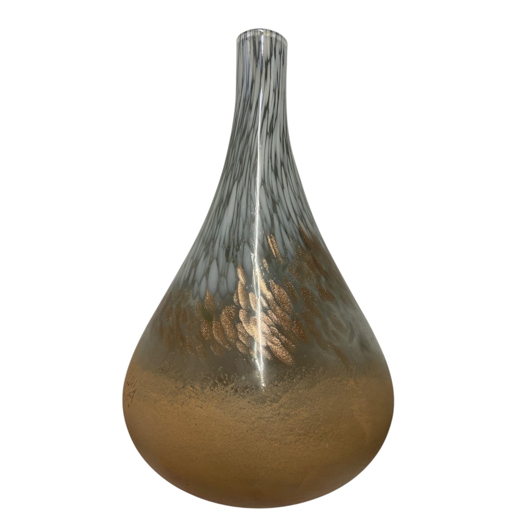 FLORERO VIDRIO CAFE CHAMPAGNE 25X40CM