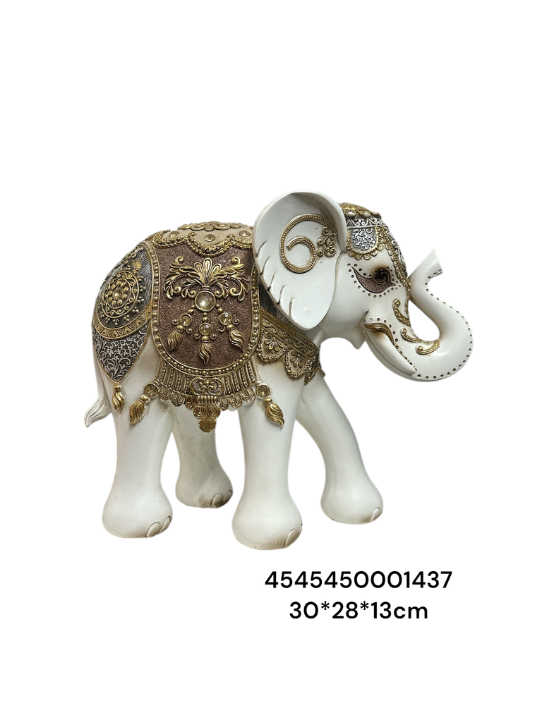 CS8020439 ELEFANTE BL/CAFE 30*28*13CM