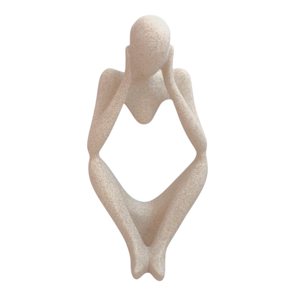 PENSADOR MINIMALISTA TONO ARENA 12X8X23CM