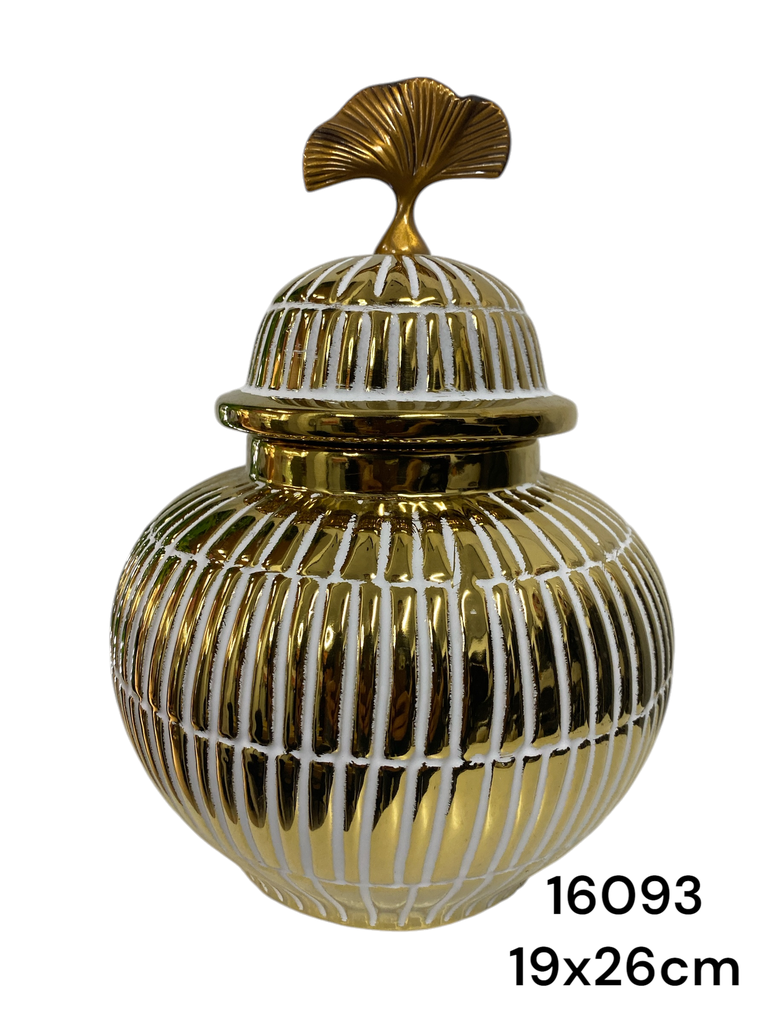 JARRON GINGER DORADO 19X26CM