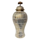 TIBOR GINGER DORADO DE PORCELANA  Ø19X43CM