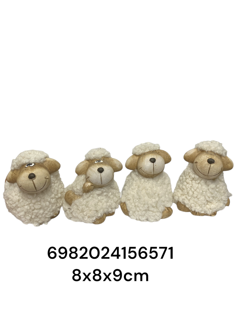 SC15657 OVEJA CERAMICA 8X8X9CM