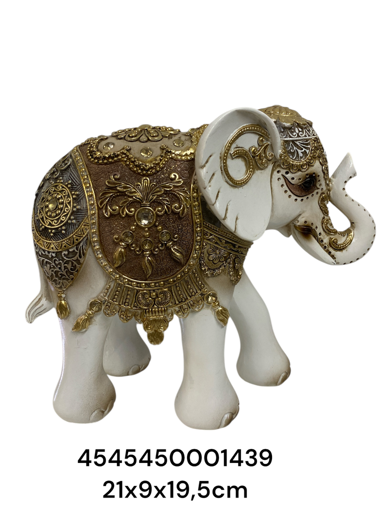 CS8020441 ELEFANTE CAFE/BLANCO 21X9X19.5CM