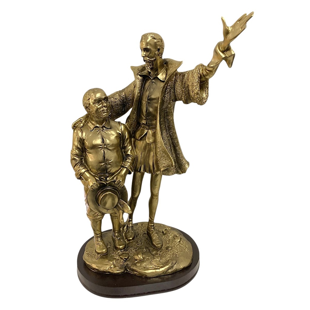 DON QUIJOTE Y SANCHO PANZA DORADO 20X17X34CM CS8180017 