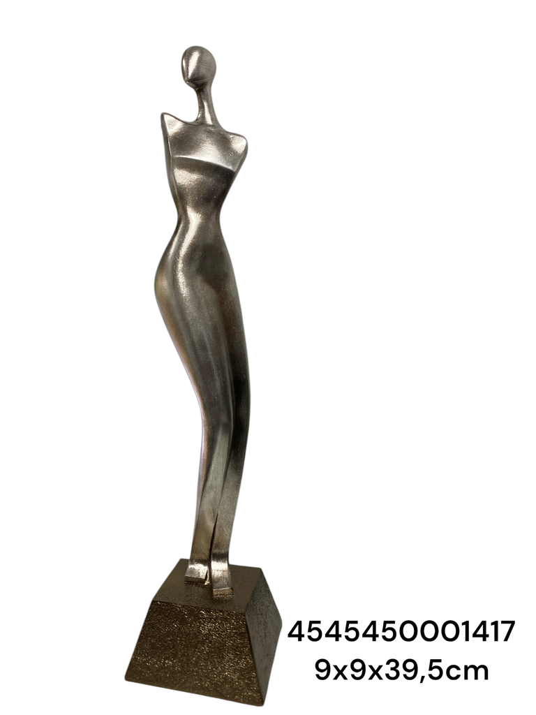 CS8180121 DAMA ABSTRACTO MINIMLISTA CHAMPAGNE 9X9X39.5CM