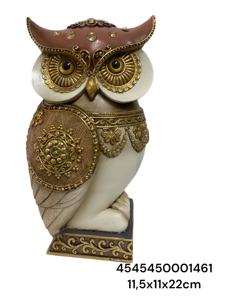 CS8020463 BUHO CAFE/BEIGE 11.5X11X22CM