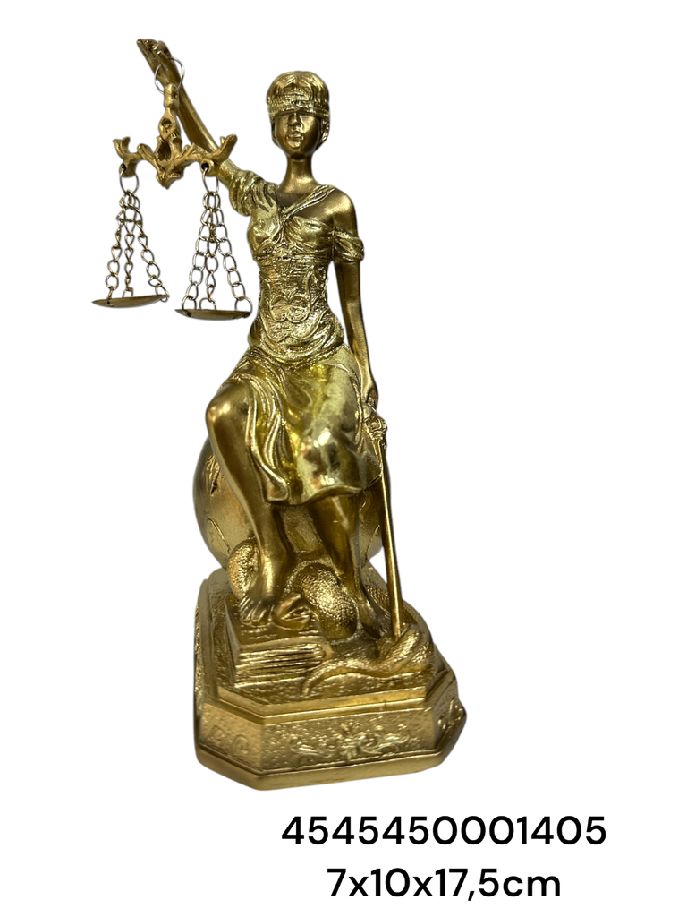 CS8180109 DAMA DE LAJUSTICIA DORADA 7X10X17.5CM
