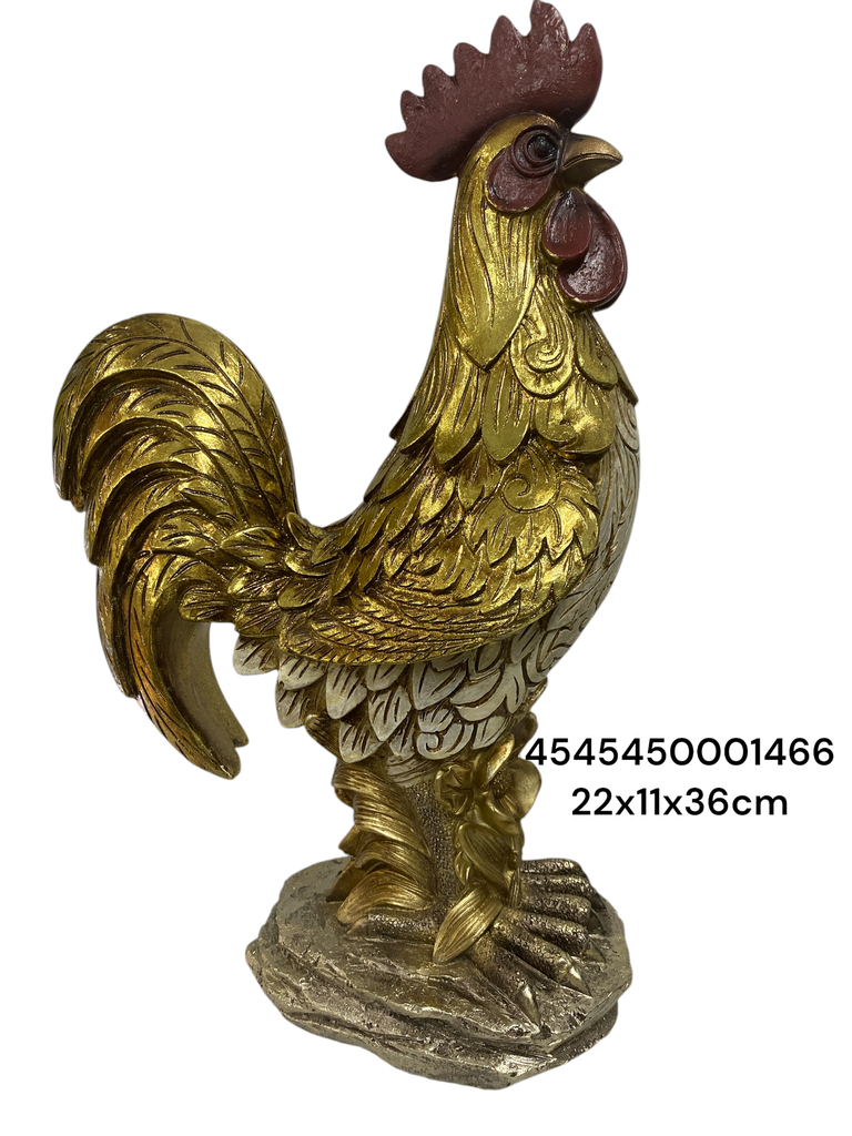 CS8020468 GALLO DORADO 22X11X36CM
