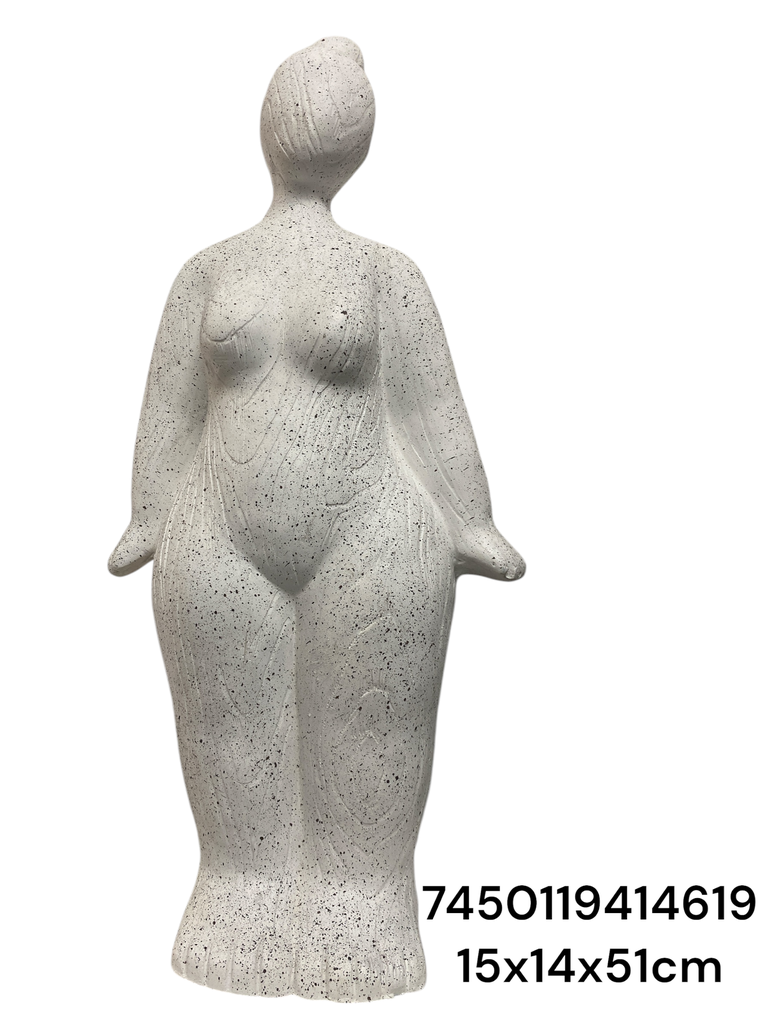 437-5010075 FIGURA MUJER DECOR BLANCA 15X14X51CM