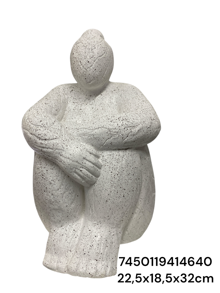 437-5010078 MUJER DECOR BLANCA 22.5X18.5X32CM