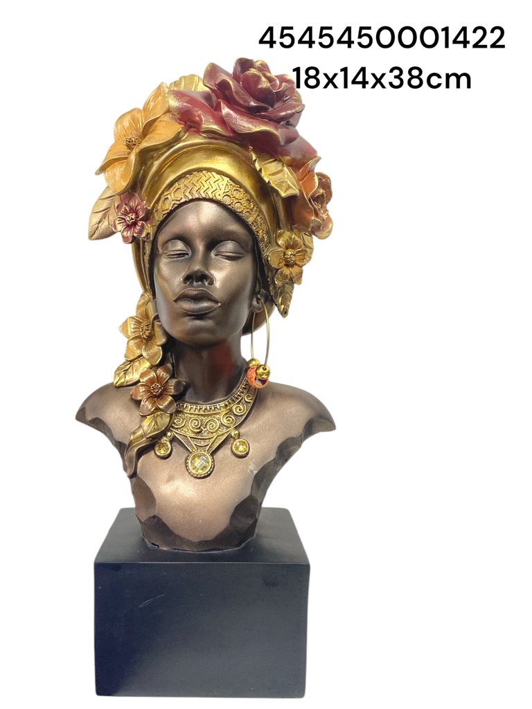 CS8020424 AFRICANA DORADO/ROJO 18X14X38CM