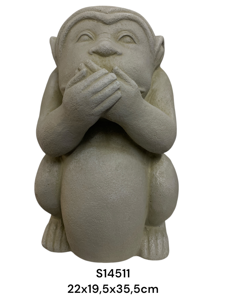 MONO MUDO FIBRO CEMENTO MINERAL GRIS 22X19.5X35.5CM