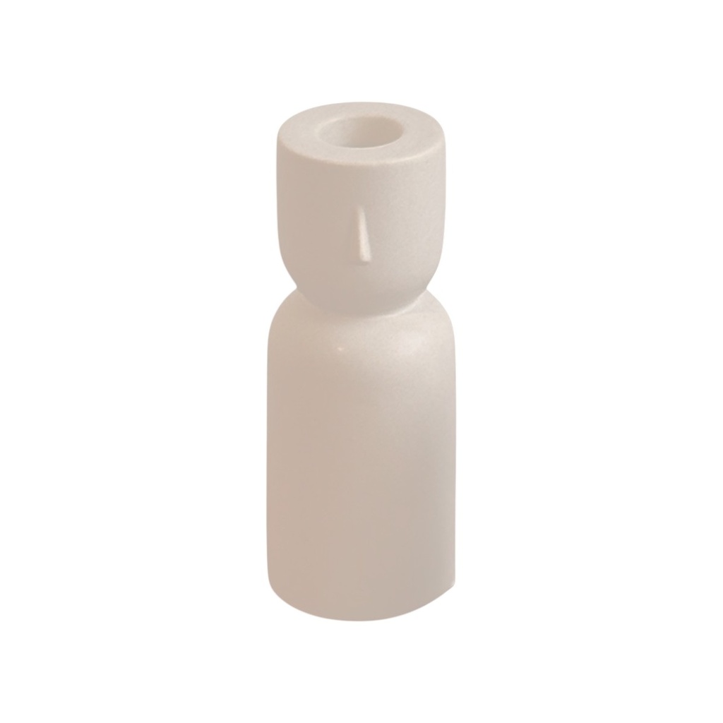 DL23564-2 CANDELABRO CERAMICA TONO ARENA 5.9X15.2CM