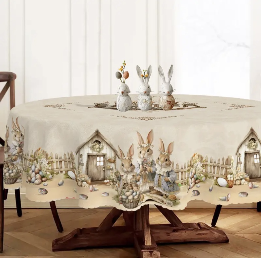 MANTEL REDONDO 153CM PASCUA