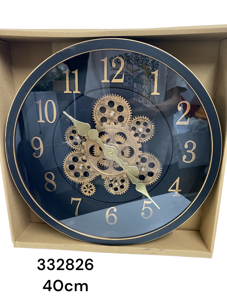 ES24860 RELOJ DE PARED NEGRO 40CM