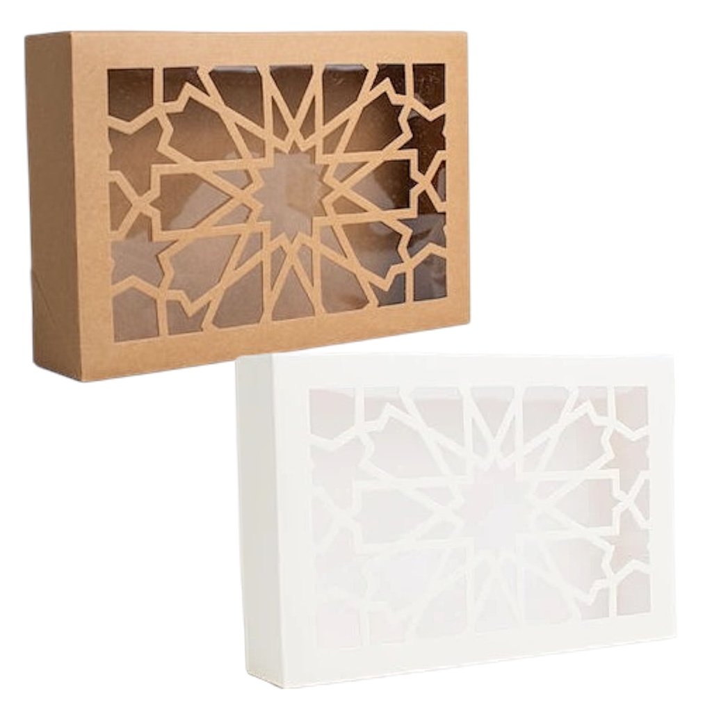 CAJA PARA DULCES 2 COL KRAFT 24X16X6CM  IC698-25